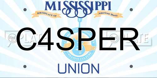 C4SPER Mississippi License Plate