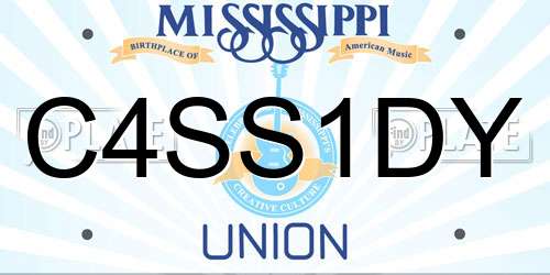 C4SS1DY Mississippi License Plate