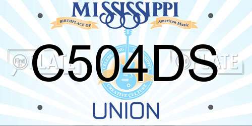 C504DS Mississippi License Plate
