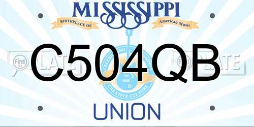 C504QB Mississippi License Plate