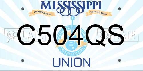 C504QS Mississippi License Plate