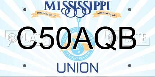 C50AQB Mississippi License Plate