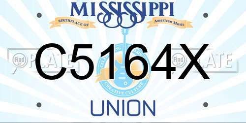 C5164X Mississippi License Plate