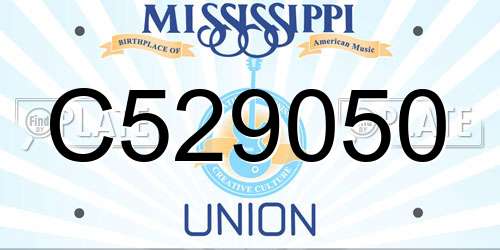 C529050 Mississippi License Plate