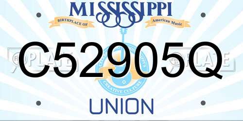 C52905Q Mississippi License Plate