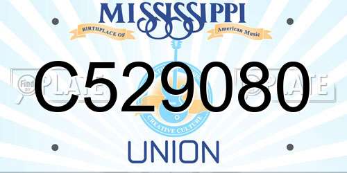 C529080 Mississippi License Plate