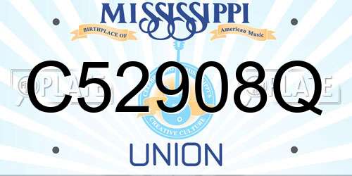 C52908Q Mississippi License Plate