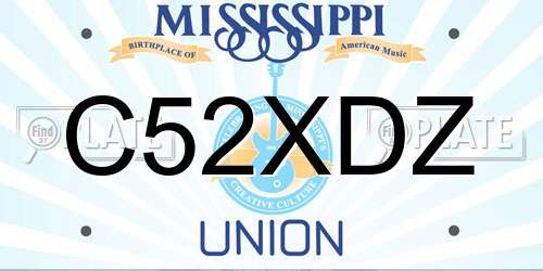 C52XDZ Mississippi License Plate