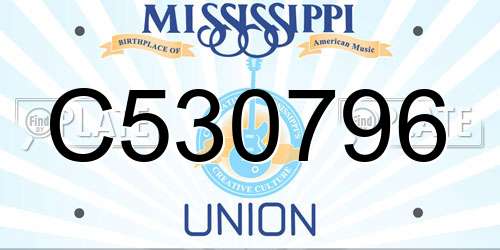 C530796 Mississippi License Plate