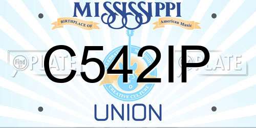 C542IP Mississippi License Plate