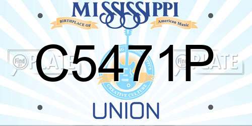 C5471P Mississippi License Plate