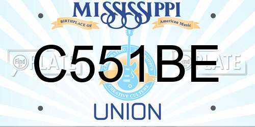 C551BE Mississippi License Plate