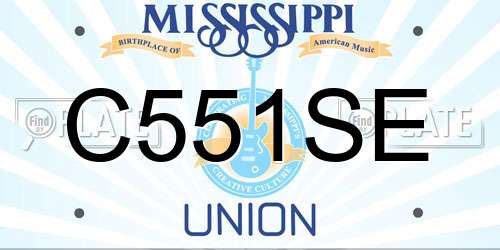 C551SE Mississippi License Plate