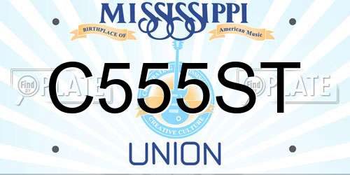 C555ST Mississippi License Plate