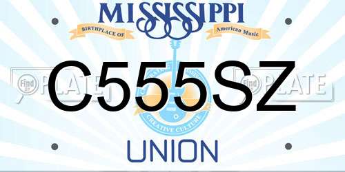 C555SZ Mississippi License Plate