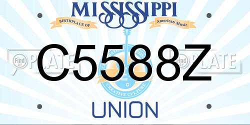 C5588Z Mississippi License Plate