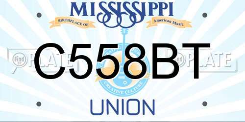 C558BT Mississippi License Plate