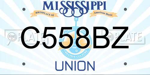 C558BZ Mississippi License Plate