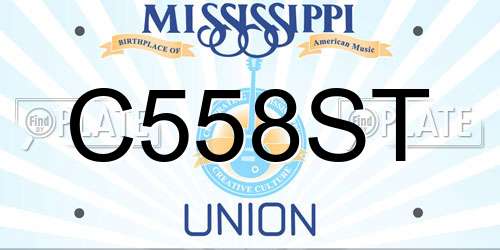 C558ST Mississippi License Plate