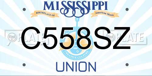 C558SZ Mississippi License Plate