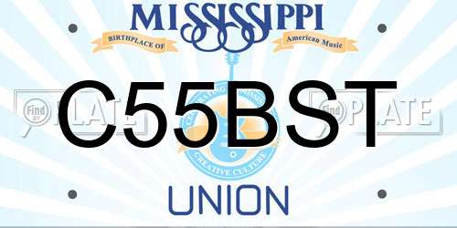 C55BST Mississippi License Plate