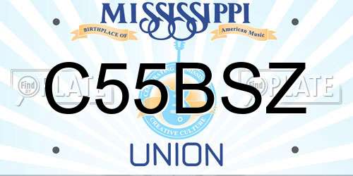 C55BSZ Mississippi License Plate