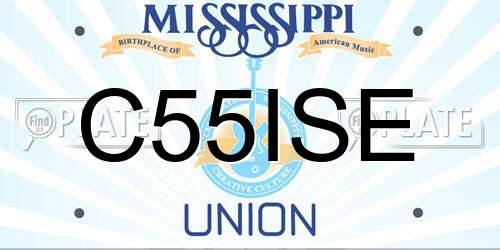 C55ISE Mississippi License Plate