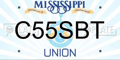 C55SBT Mississippi License Plate