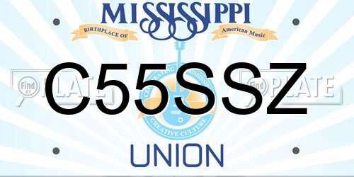 C55SSZ Mississippi License Plate