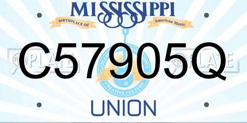 C57905Q Mississippi License Plate