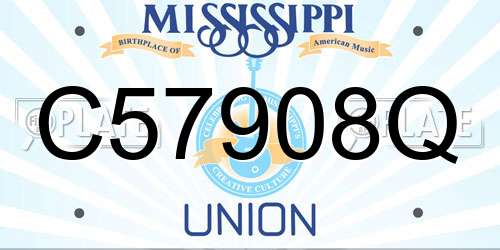 C57908Q Mississippi License Plate