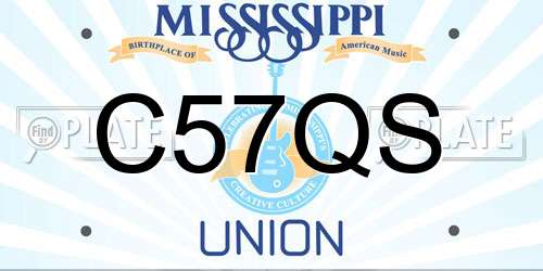 C57QS Mississippi License Plate