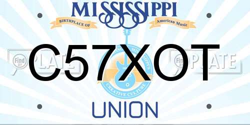 C57XOT Mississippi License Plate