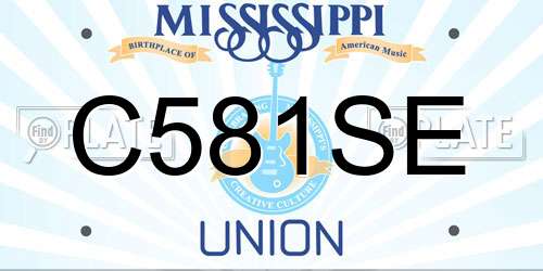 C581SE Mississippi License Plate