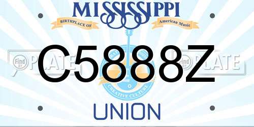 C5888Z Mississippi License Plate