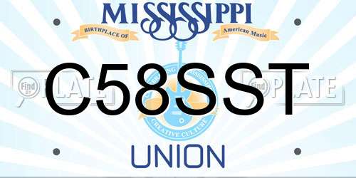 C58SST Mississippi License Plate