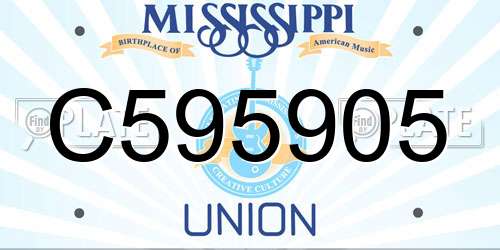 C595905 Mississippi License Plate