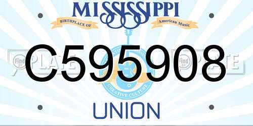 C595908 Mississippi License Plate