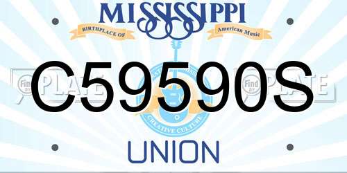 C59590S Mississippi License Plate