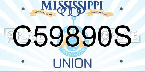 C59890S Mississippi License Plate
