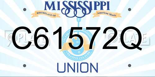 C61572Q Mississippi License Plate