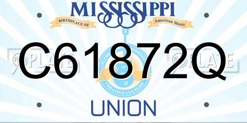 C61872Q Mississippi License Plate