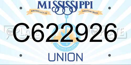 C622926 Mississippi License Plate