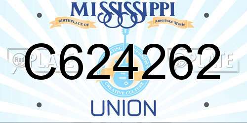 C624262 Mississippi License Plate