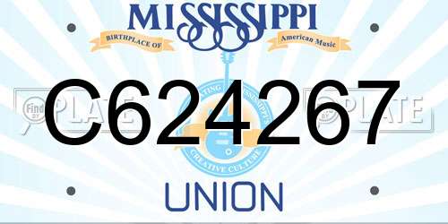 C624267 Mississippi License Plate