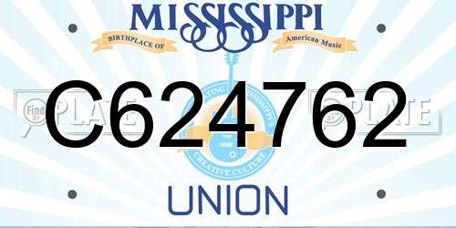 C624762 Mississippi License Plate