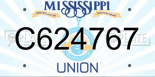 C624767 Mississippi License Plate