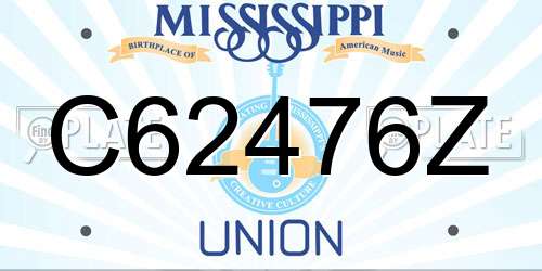 C62476Z Mississippi License Plate
