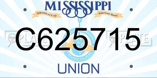C625715 Mississippi License Plate