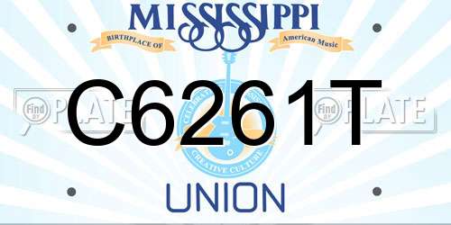 C6261T Mississippi License Plate